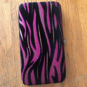 Sparkly zebra print wallet